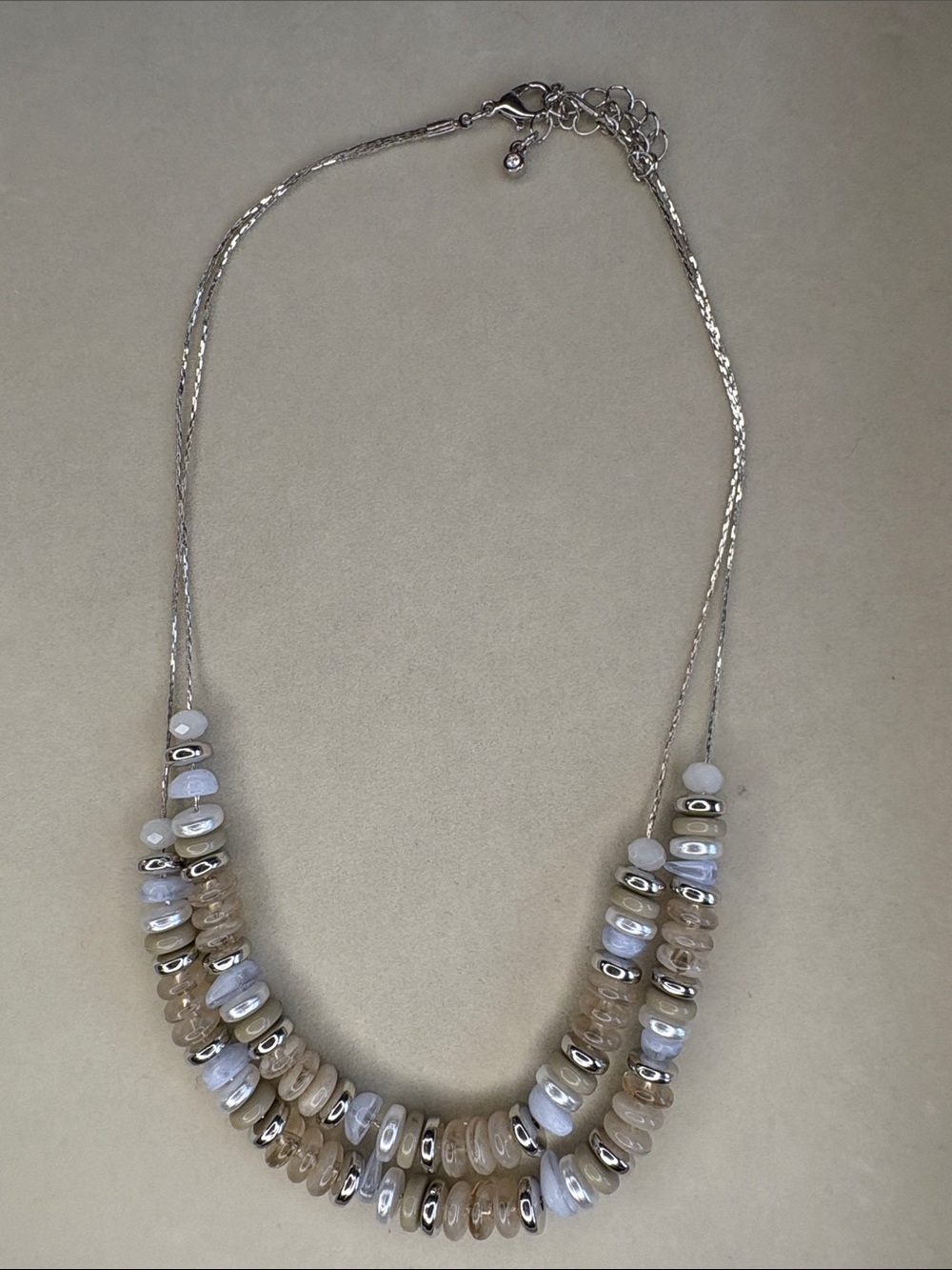 Cutie Beaded Necklace - Silver-tone Accents